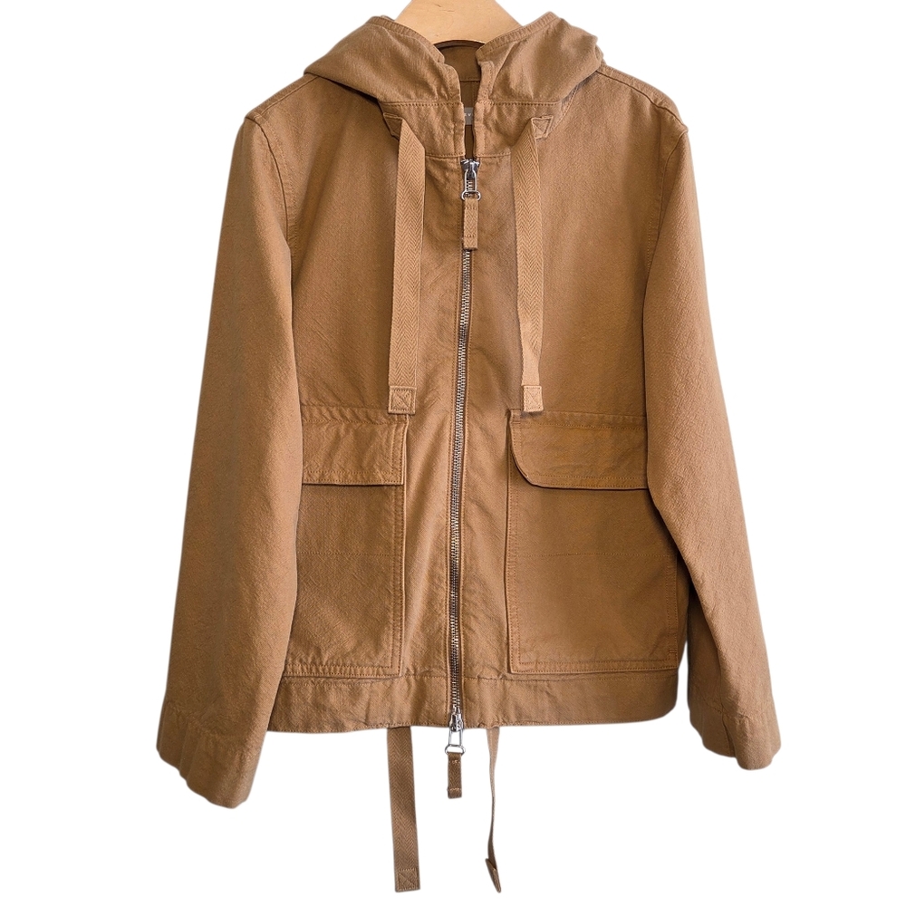 Everlane The Canvas Organic Cotton Anorak Jacket Utility Military Chore Sz M - Picture 2 of 13